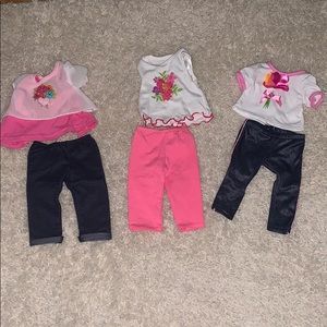Lot of 3 Dollie and Me outfits